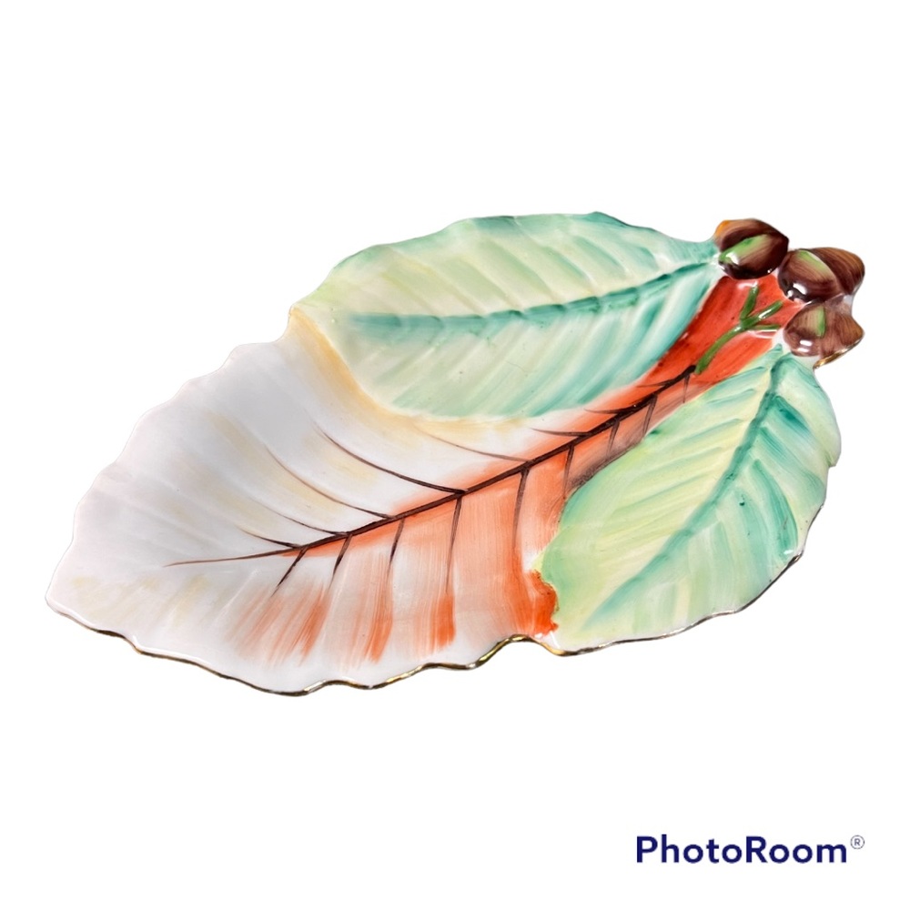 Vintage Japanese Leaf Dish